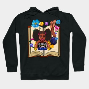Book lovers Bookish Bookworm Cute Black girl reading for African American girls who love to read books Hoodie